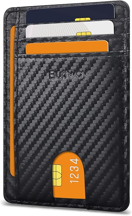 Buffway Slim Minimalist Front Pocket RFID Blocking Leather Wallets for Men and Women | Amazon (US)