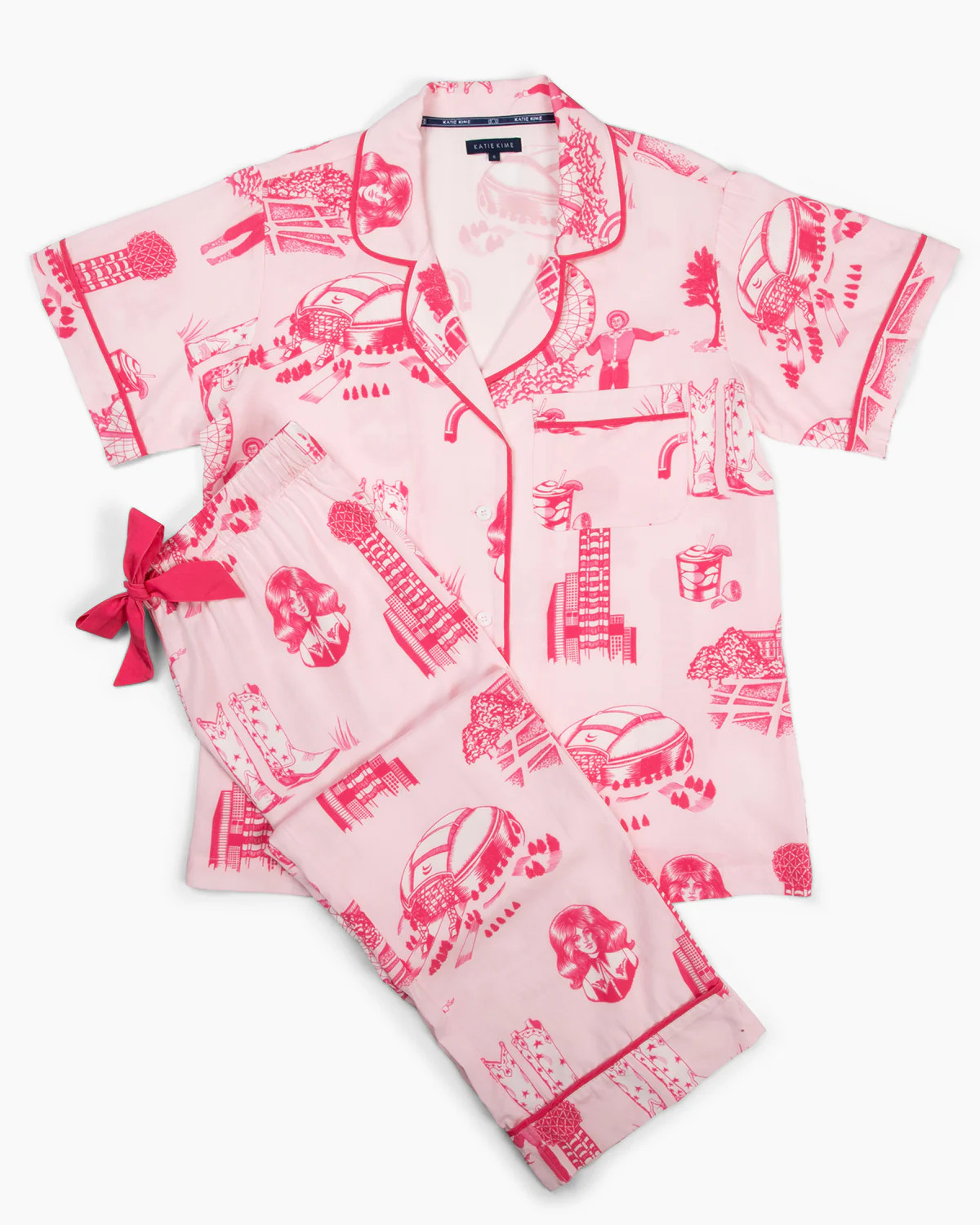 Dallas Toile Pajama Pants Set | Katie Kime Inc