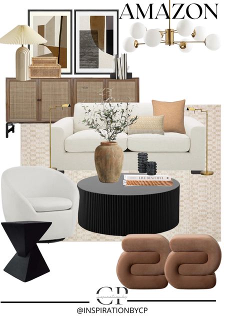 AMAZON MODERN LIVINGROOM 
modern home, modern livingroom, neutral home, modern home, cane, swivel chair, ribbed furniture, fluted furniture, abstract wall art, modern coffee table, floor lamp, RH inspired, warm neutrals, side table, lighting, sideboard, throw pillows, geometric, area rug, amazon home, amazon must haves, amazon prime, Arhaus, crate and barrel, wayfair, look for less, inspired, designer, budget friendly, home decor, spring refresh 

#LTKstyletip #LTKFind #LTKhome