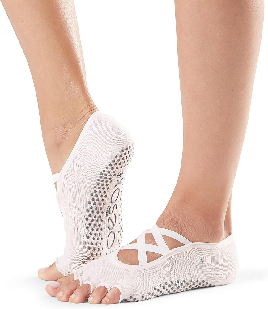 toesox Women’s Elle Half Toe Grip Socks – Non-Slip Pilates Socks with Grips for Women, Yoga S... | Amazon (US)