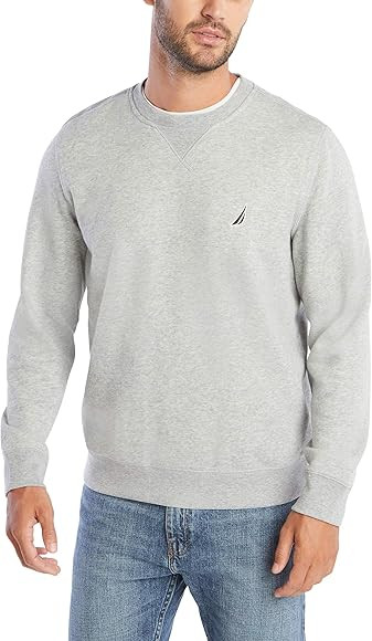 Nautica Men's Basic Crew Neck Fleece Sweatshirt | Amazon (US)