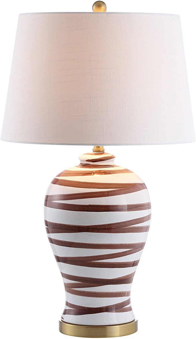 JONATHAN Y JYL3016B Joelie 29" Ceramic LED Table Lamp Contemporary Transitional Bedside Desk Nigh... | Amazon (US)