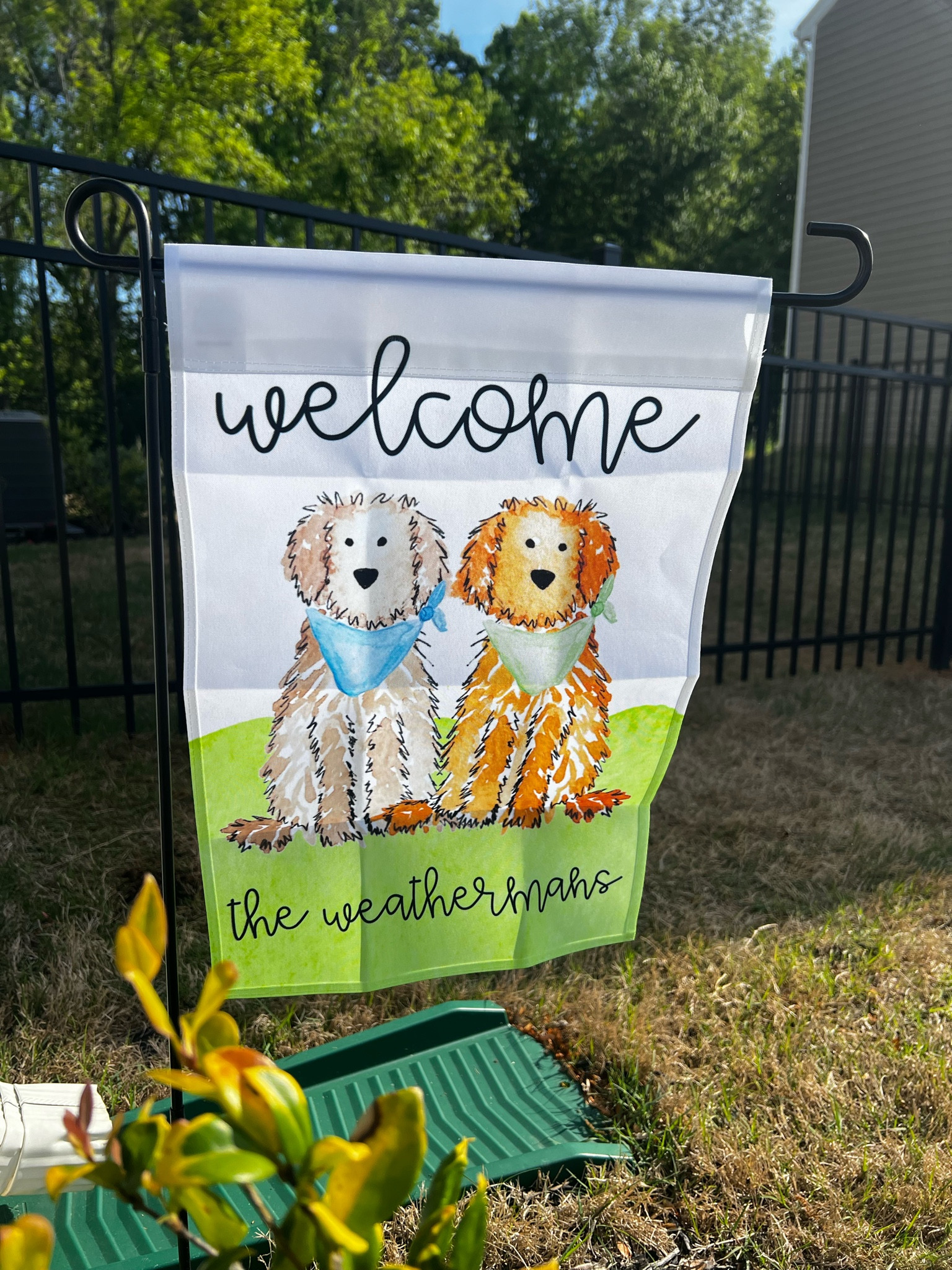 Our new garden flag includes personalization of our doodles! #etsy #doodles 

#LTKhome #LTKfamily