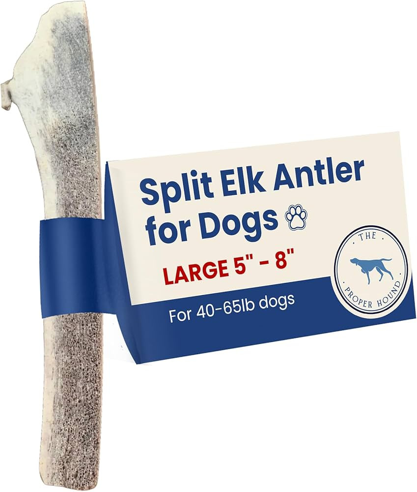 Split Elk Anter Dog Chew - Premium Elk Antlers - Large - Best for Dogs 40-65 pounds | Amazon (US)