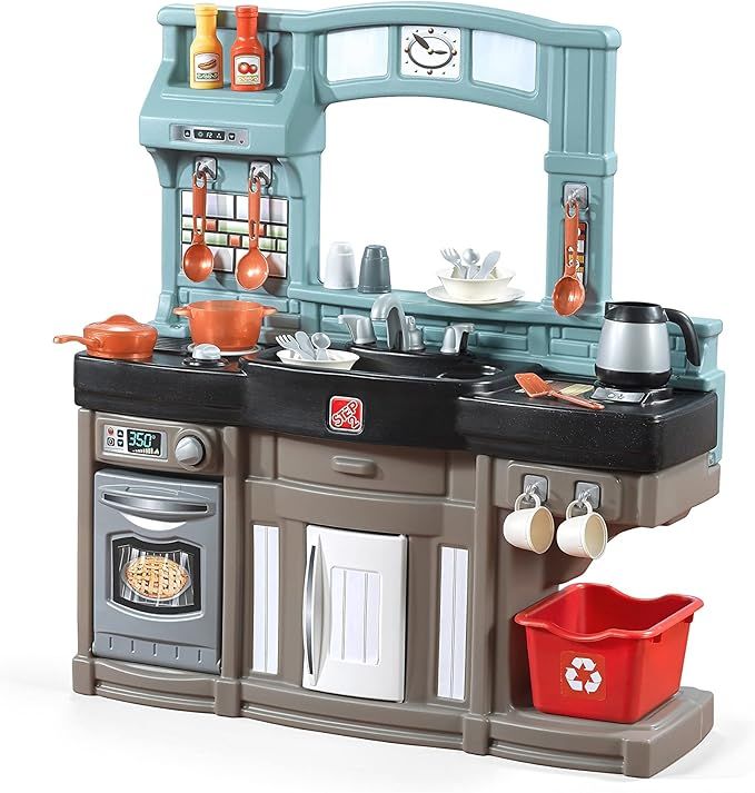 Step2 Best Chefs Kitchen Set for Kids – Includes 25 Toy Kitchen Accessories, Interactive Featur... | Amazon (US)