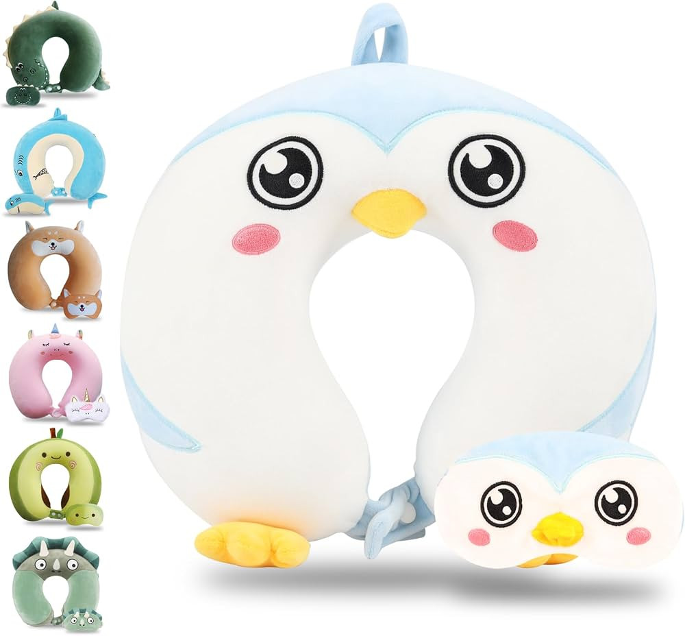Sexysamba Cartoon Headrest & Neck Pillow for Kids Boys & Girls, Teens, Travel Accessories for Air... | Amazon (US)