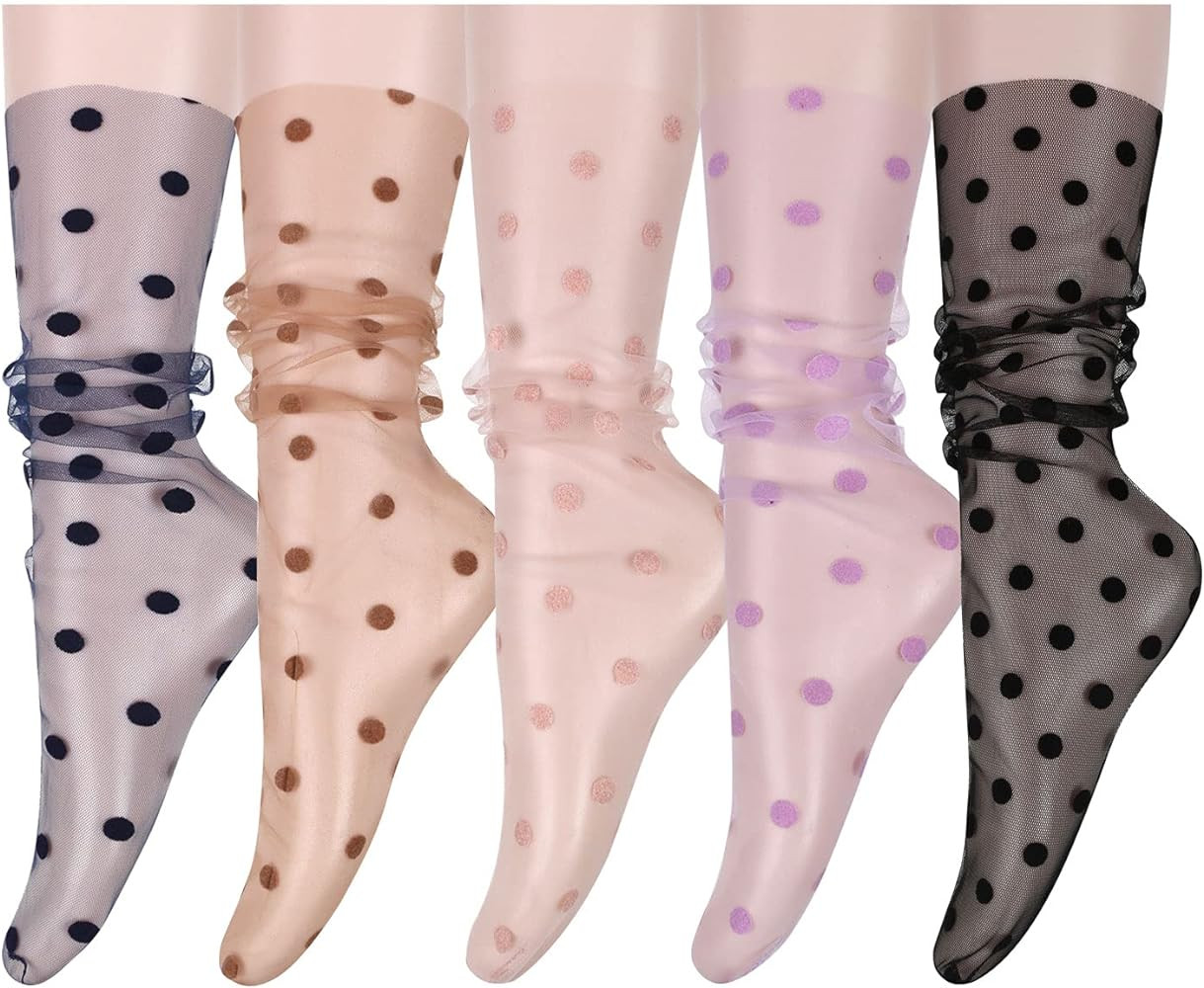 Benefeet Sox Lace Sheer Socks Women Fashion Girls Tulle Socks Novelty Slouch Mesh Socks Ankle Loo... | Amazon (US)