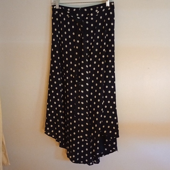 PORRIDGE NAVY BLUE & WHITE POLKA DOT SKIRT, SILKY, EUC SZ M. | Poshmark