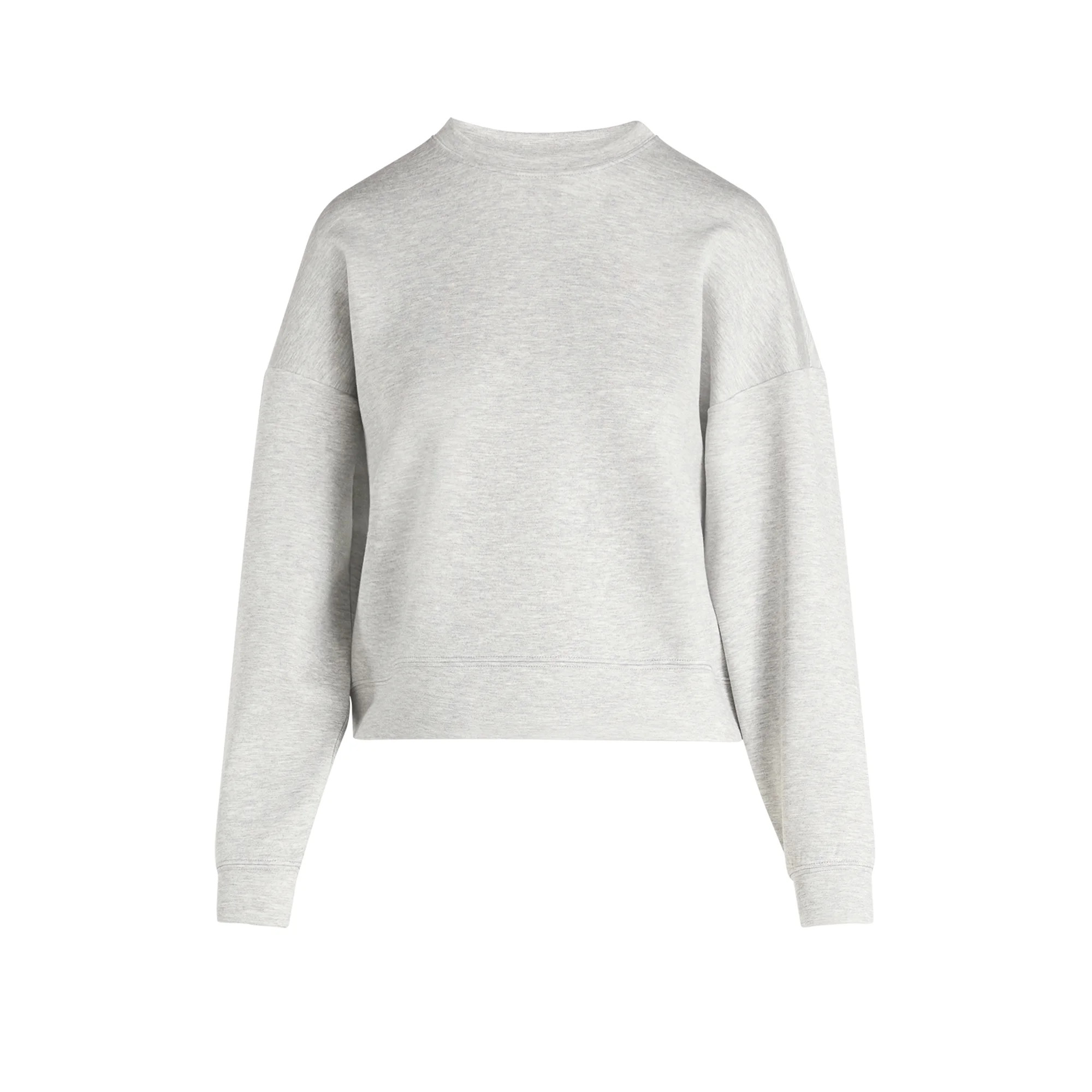 Scoop Women's and Women's Plus New Scubaknit Cropped Sweatshirt with Drop Sleeves, Sizes XS-4X | Walmart (US)