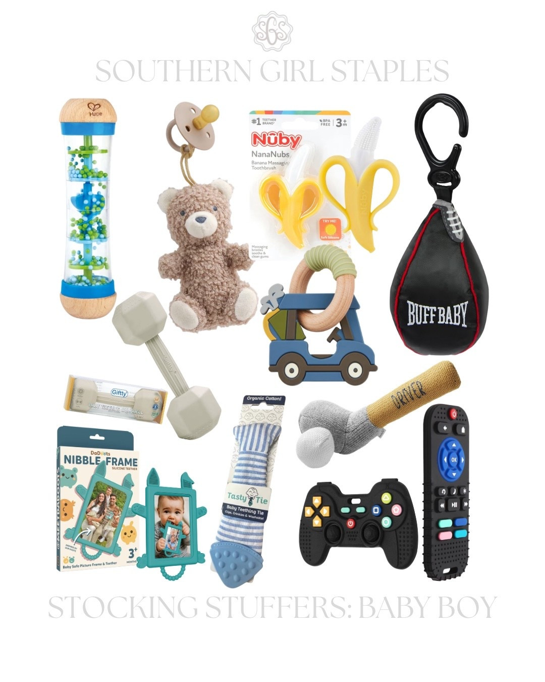 Last-minute baby boy stocking stuffers that arrive in time for Christmas 🎄 

#LTKKids #LTKBaby #LTKGiftGuide
