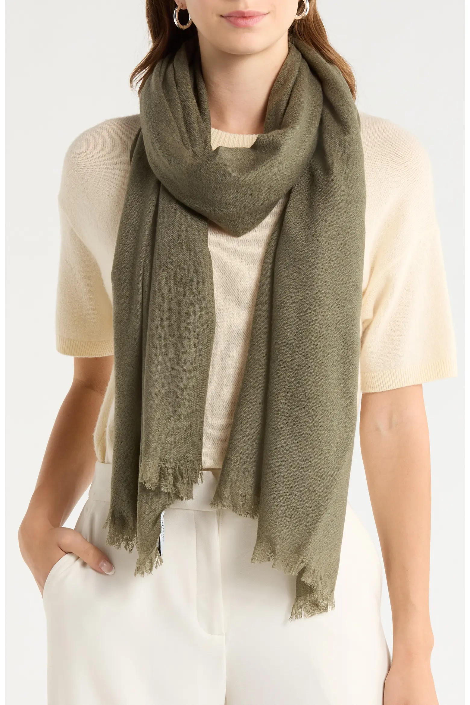 Nordstrom Textured Cashmere Scarf (Women) | Nordstrom | Nordstrom