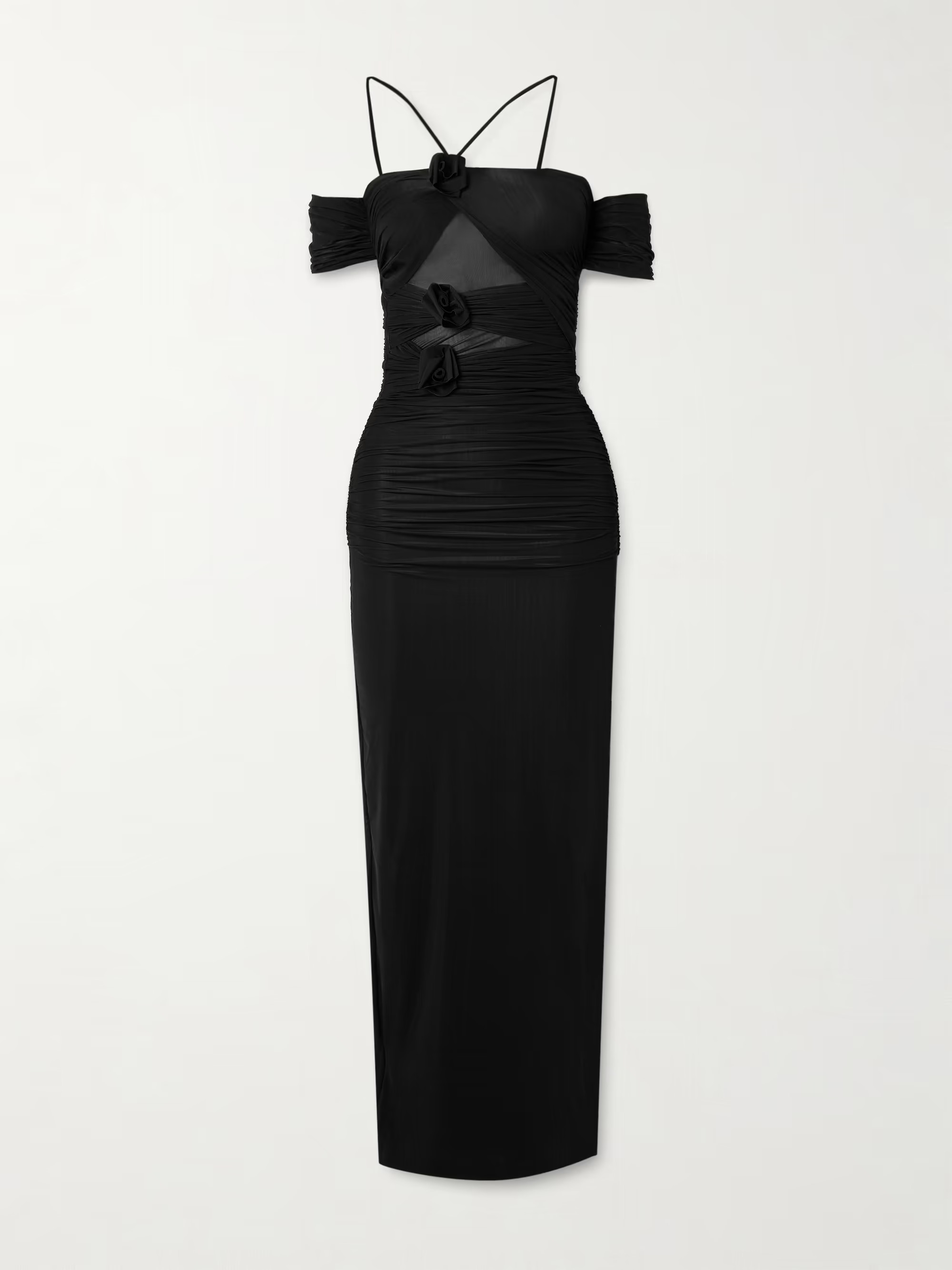 Abisso appliquéd cutout ruched stretch-jersey maxi dress | NET-A-PORTER (UK & EU)