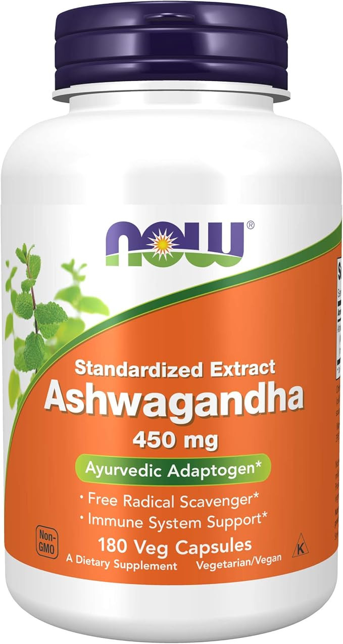 NOW Supplements, Ashwagandha (Withania somnifera)450 mg (Standardized Extract), 180 Veg Capsules | Amazon (US)