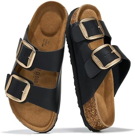 Project Cloud 100% Genuine Leather Flat Sandals for Women 2026 Comfortable Beach Essentials Women... | Amazon (US)