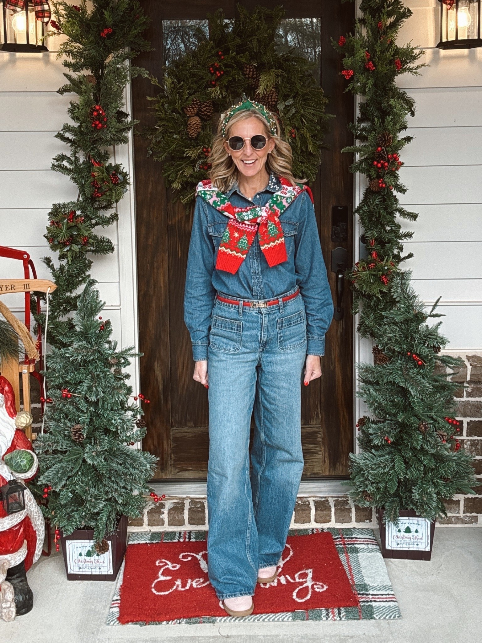 Another one for my Walmart girlies! Denim-on-denim is having such a moment, but this embellished $26 top gives the trend a glow up ✨ Classic button-down, flap pockets, and just the right touch of sparkle around the collar — it’s effortless, elevated, and so wearable.

Paired it with my favorite Free Assembly front-pocket jeans (also under $30!) — wearing an XS in the top and 0 in the jeans.

And don’t sleep on these Steve Madden suede triple-strap sneakers… the pink is TOO cute and only $30. True to size and so comfy.

#LTKHoliday