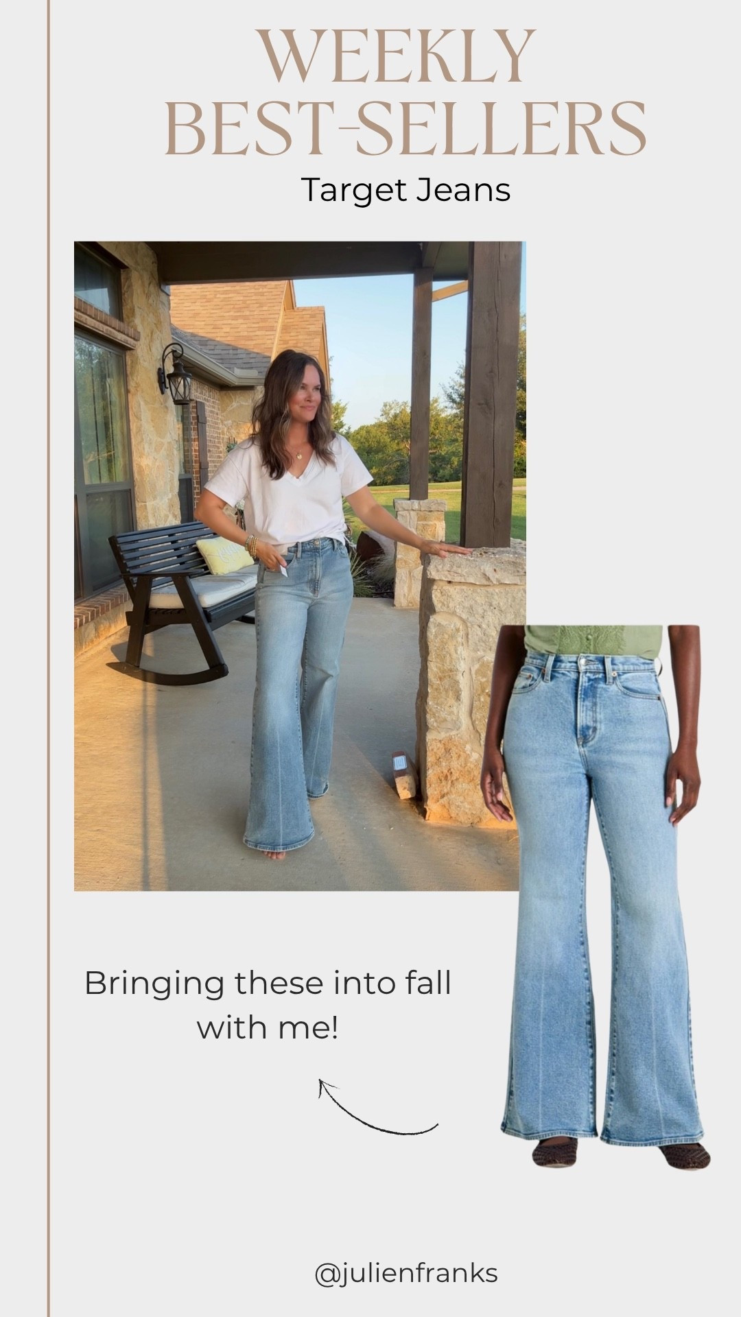 These Target jeans are the perfect fit and perfect to carry into fall! They come in regular, tall, and short!!

#LTKTall #LTKmomlife #LTKootd