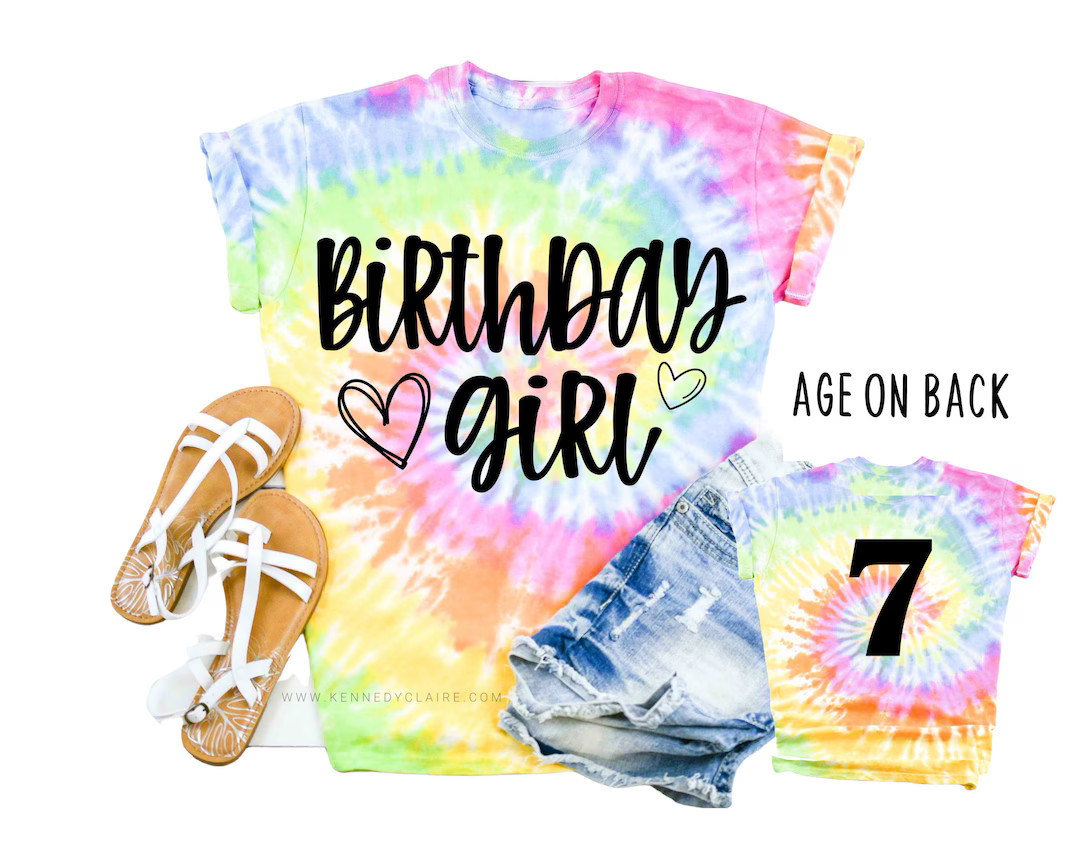 Birthday Girl Shirt Girls Birthday Tee Tie Dye Birthday Girl - Etsy | Etsy (US)