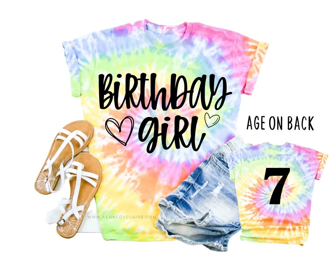 Birthday Girl Shirt Girls Birthday Tee Tie Dye Birthday Girl - Etsy | Etsy (US)