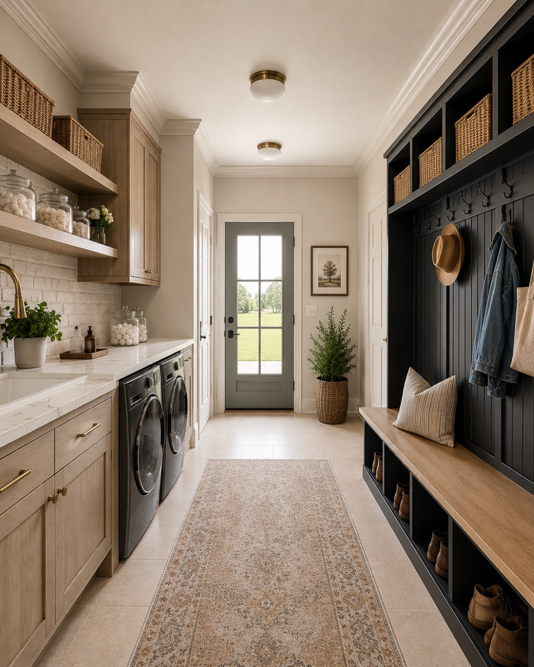 A laundry room might not be the first place you think about decorating, but it's one of those spaces you use almost every day. I wanted this design to show that a hardworking room can still feel warm, organized, and thoughtfully designed.

For this concept, I mixed light oak cabinetry with black custom lockers, creamy brick, warm brass, and simple storage solutions that are just as functional as they are beautiful. 

The mood board shows the exact direction behind the design, and the 3D rendering brings those selections to life so you can really picture how everything works together before making a single purchase.

I've linked the featured pieces (or very similar options) below if you're planning your own laundry room or mudroom. And if you'd like help creating a space that's thoughtfully tailored to your home and your lifestyle, I'd love to help through my virtual home design and styling services. I also offer customizable packages if you're looking for something a little different.

#LTKHome