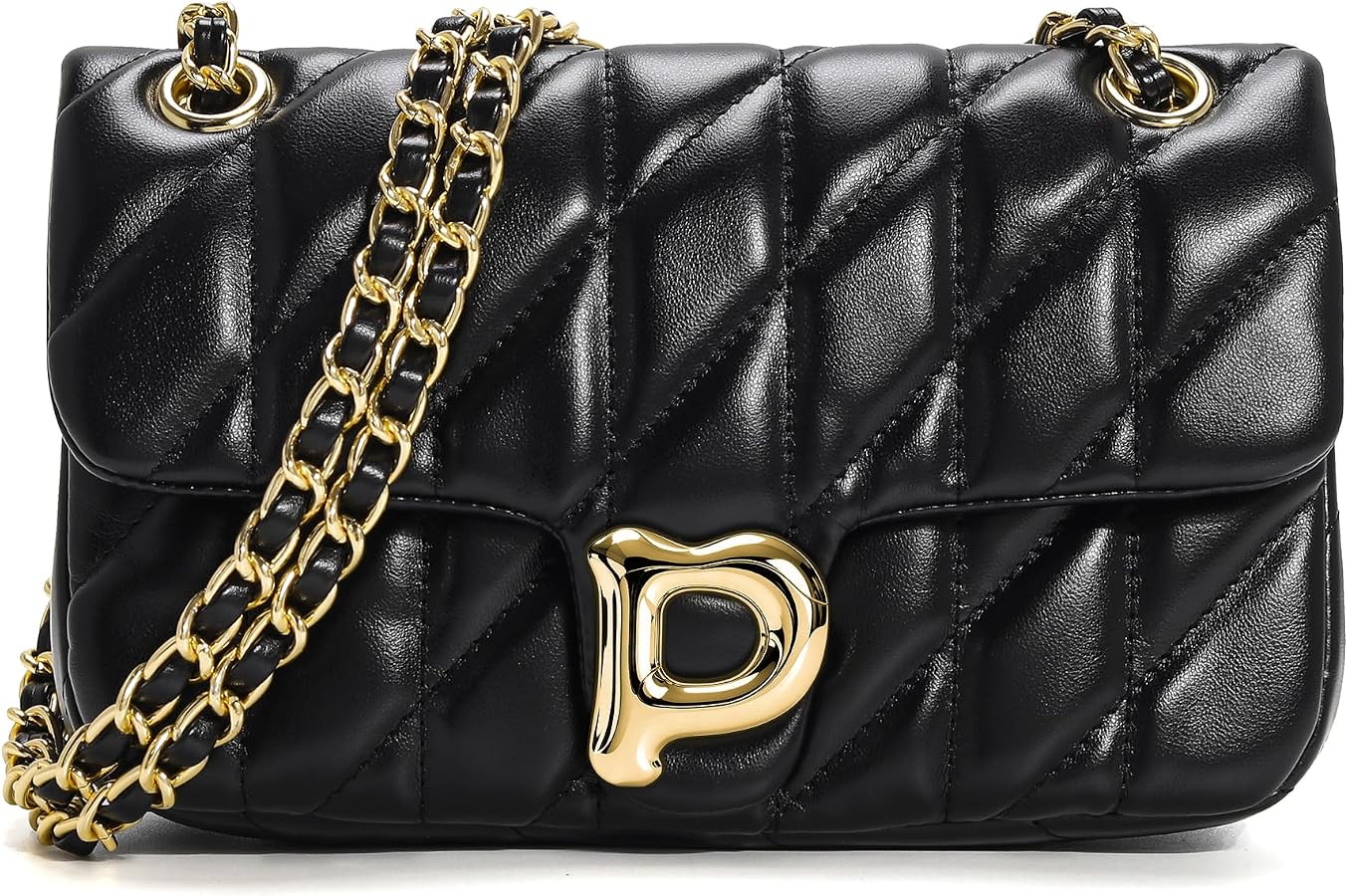 Quilted Crossbody Purse for Women Trendy - Ladies Shoulder Bag Leather Satchel Handbag Designer E... | Amazon (US)