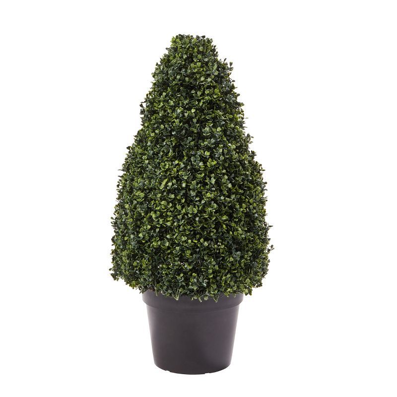 Nature Spring Tower Style Artificial Boxwood Topiary - 36", Green | Target