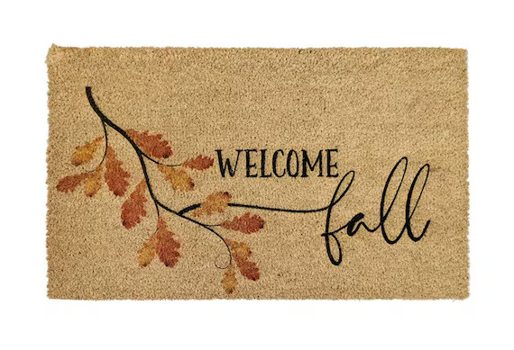 Welcome Fall Autumn Themed 18 X 30 Coir Coconut - Etsy | Etsy (US)