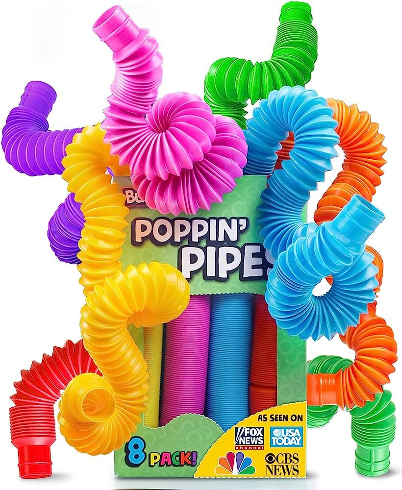 BunMo Pop Tubes Large 8pk | Toddler Toys Loved by The Whole Family | US Based | Stimulating & Ima... | Amazon (US)