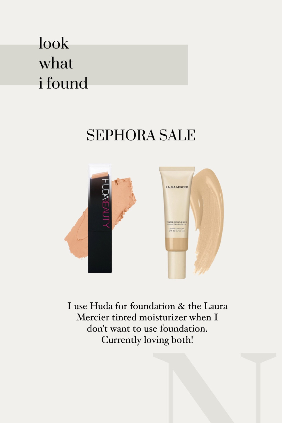 Tinted moisturizer has changed the game for me, but when I still want foundation, I love the Huda stick. #sephora #sephorasale #foundation #tintedmoisturizer #spf 

#LTKFind #LTKsalealert #LTKbeauty