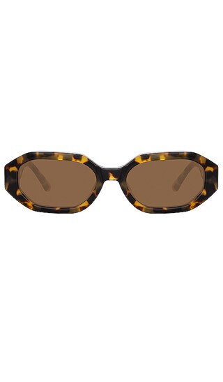 x Linda Farrow Irene in T-shell & Brown | Revolve Clothing (Global)