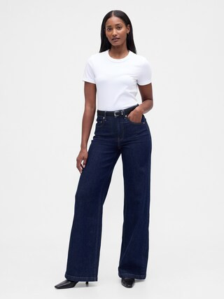 Curvy High Rise Stride Wide-Leg Jeans | Gap (US)