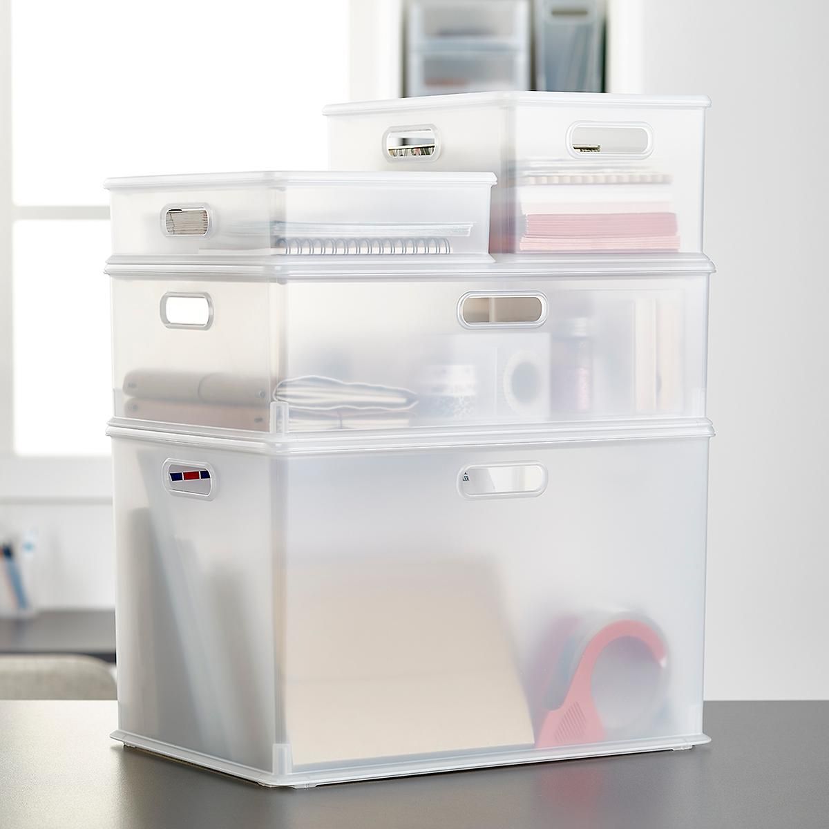 Large Shimo Storage Bin Translucent | The Container Store