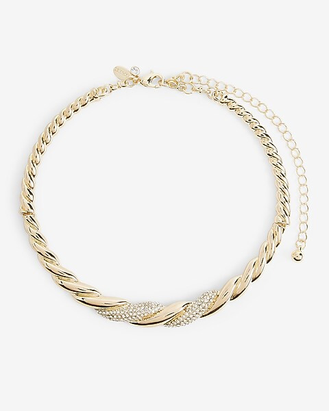 Twist Crystal Necklace | Express