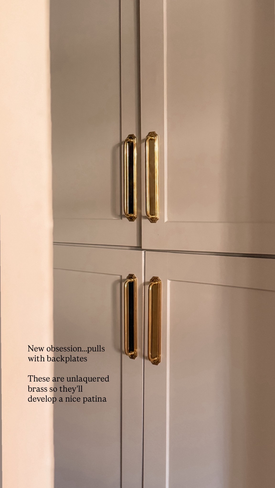 My new obsession is pulls with backplates. These ones are unlaquered brass!

#LTKHome