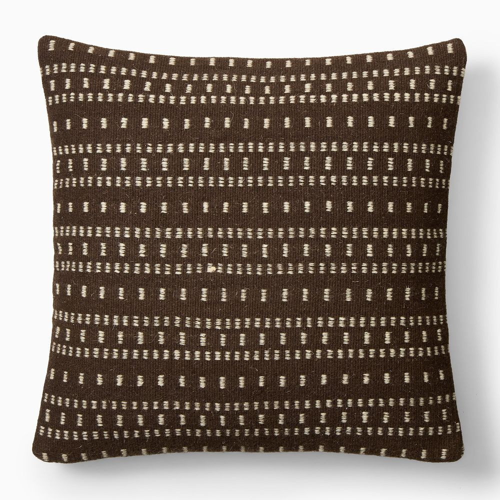 Dashed Wool Stripe Pillow Cover | West Elm (US)