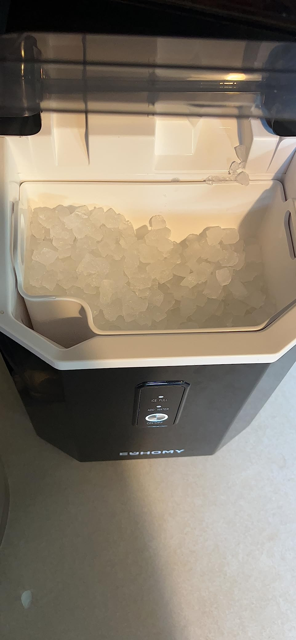 EUHOMY Nugget Ice Maker Countertop with Handle, Ready in 6 Mins, 34lbs/24H, Removable Top Cover, ... | Amazon (US)
