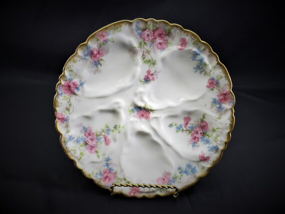 Vintage Charles Field Haviland Limoges GDA Pink Rose 5 Well Oyster Plate | Etsy (US)