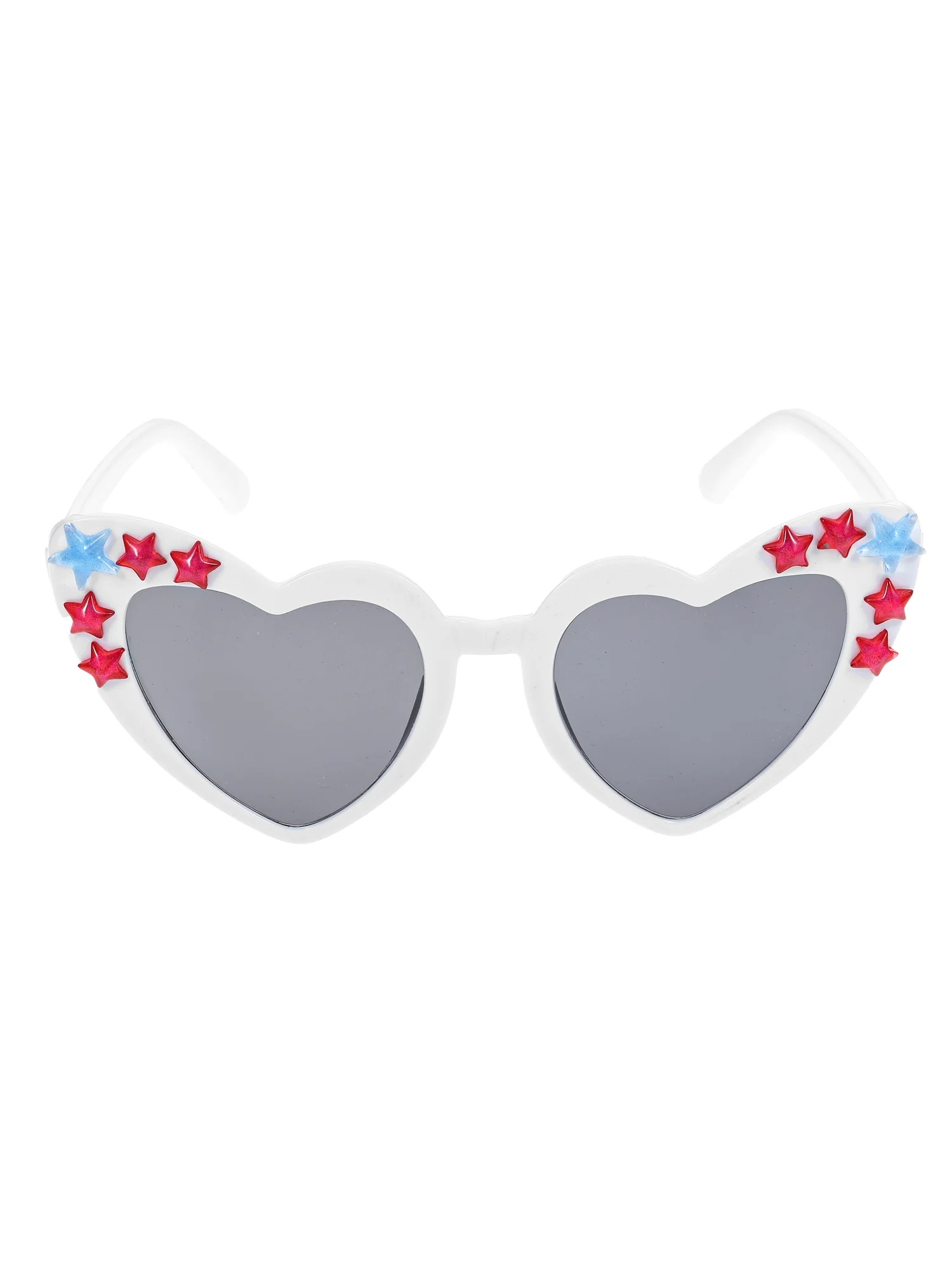 Way to Celebrate Americana Heart Glasses, White 1 Piece | Walmart (US)