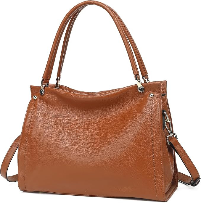 KOGTLA Women's Genuine Leather Purses with Detachable Satchel Strap, Ladies Tote Bag Handbags Top... | Amazon (US)