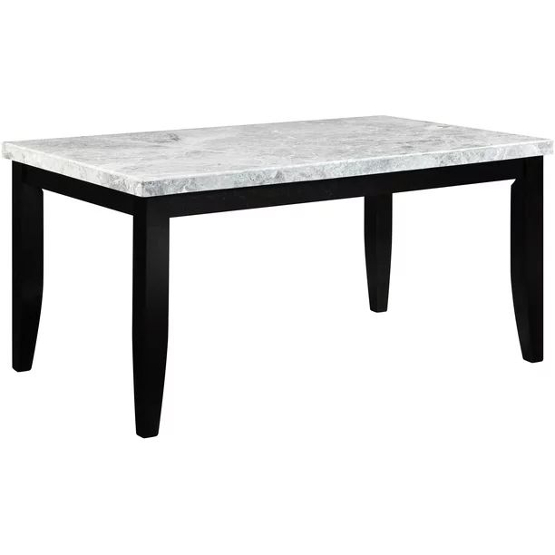 Hussein Dining Table in Marble & Black Finish | Walmart (US)