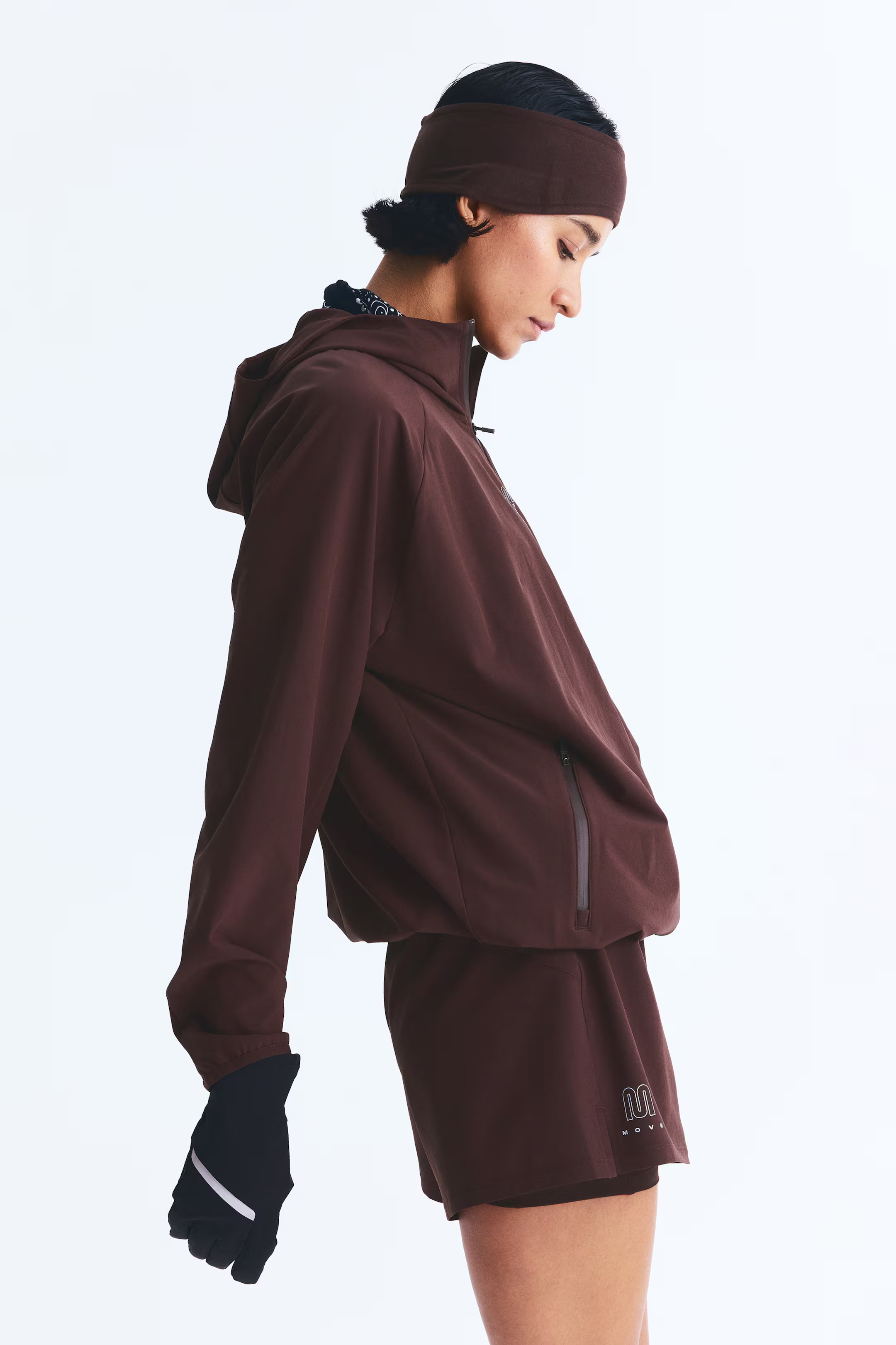 Double-layered running shorts with DryMove™ - Warm brown - Ladies | H&M GB | H&M (UK, MY, IN, SG, PH, TW, HK)