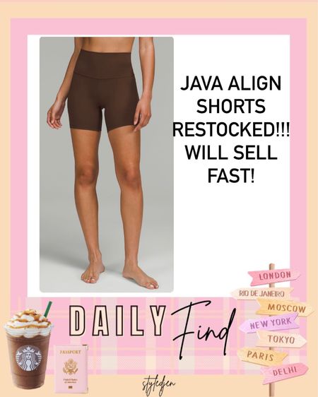 Lululemon Java align shorts restocked!



#LTKSeasonal #LTKunder100 #LTKFind