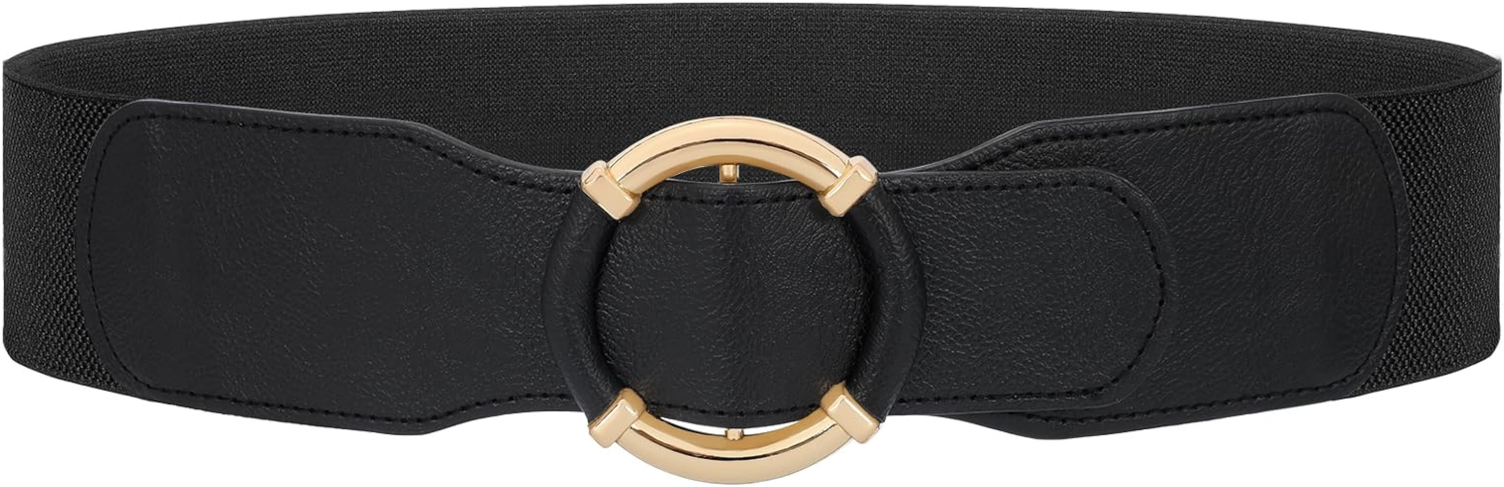 JASGOOD Women Wide Waist Belt Stretchy Elastic Vintage Belts for Dress Ladies Belt with Circle Bu... | Amazon (US)