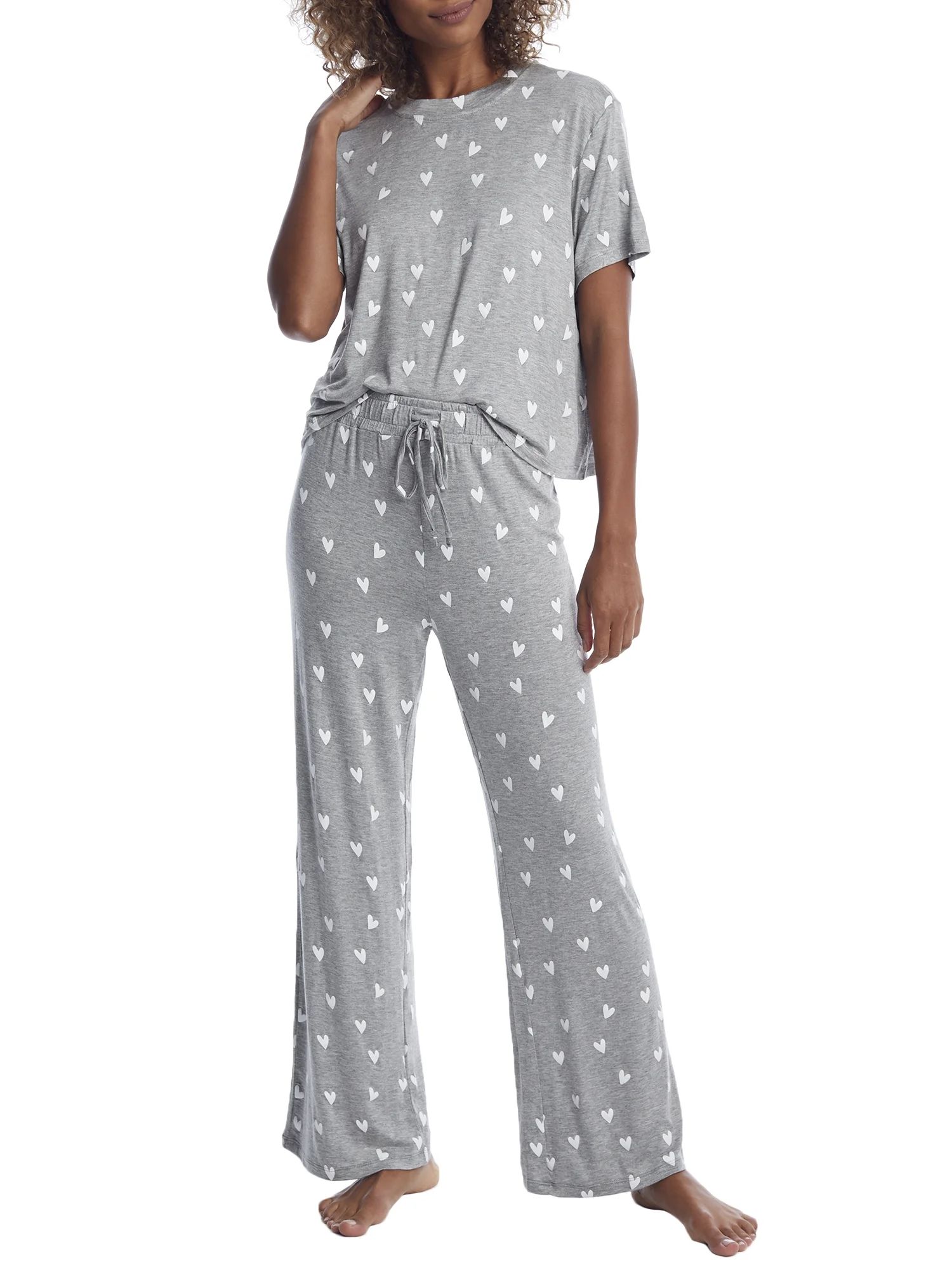 Honeydew Intimates Womens Hearts All American Knit Pajama Set Style-33982-HEART | Walmart (US)