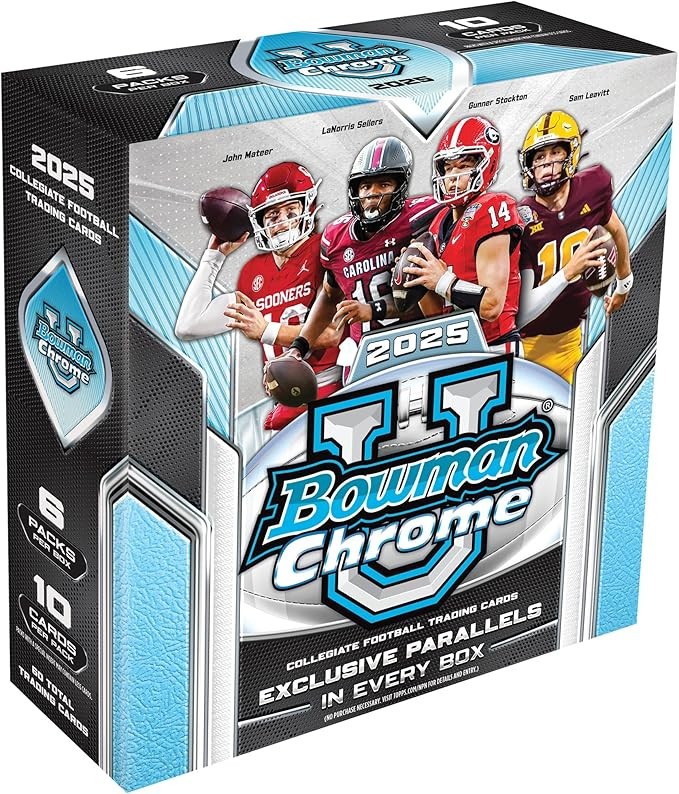 2025 Bowman University Chrome Football - Factory Sealed - Mega Box | Amazon (US)