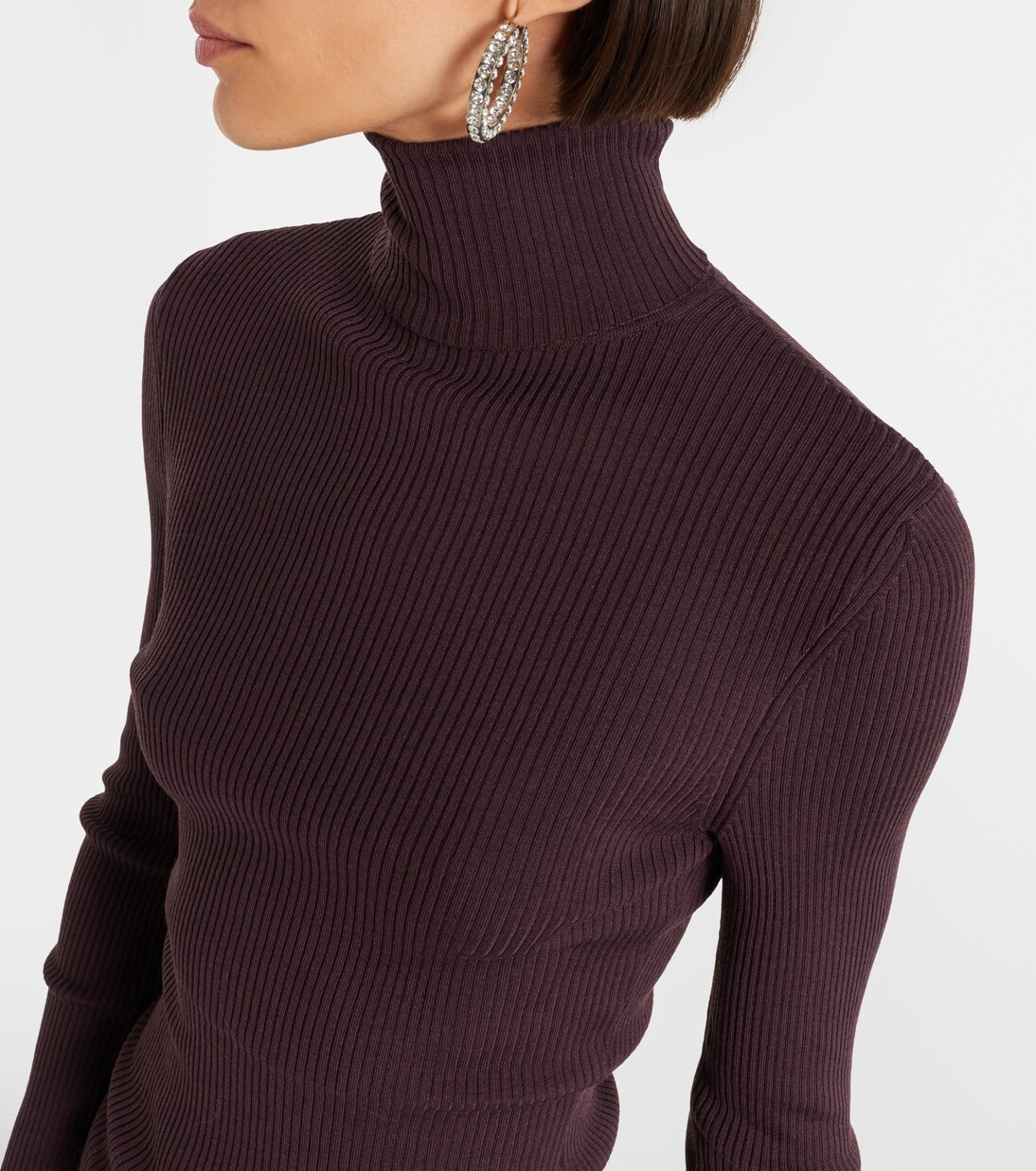 Ribbed-knit virgin wool turtleneck top | Mytheresa (US/CA)