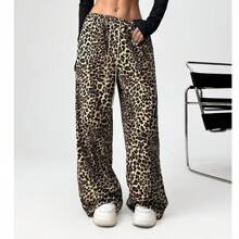 Women's Leopard Print Wide Leg Pants | SHEIN
