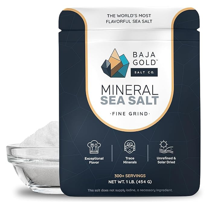 Baja Gold Mineral Sea Salt - Recommended by Gary Brecka - Fine Grind Salt for Cooking & Baking | ... | Amazon (US)