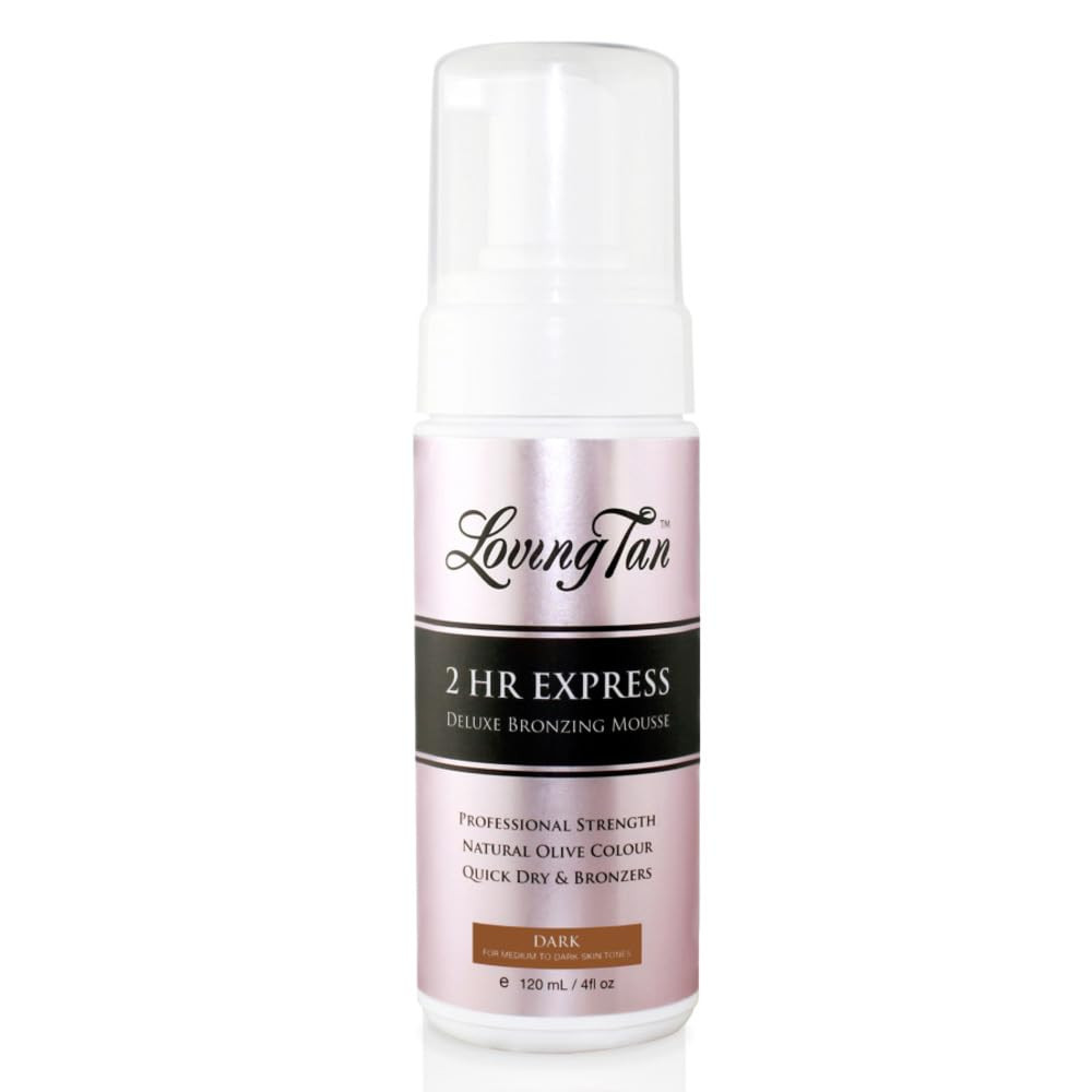 Loving Tan 2 HR Express Self Tanning Mousse, Dark - Streak Free, Natural, Professional Quality - 5+ Sunless Self Tanner Applications per Bottle, Cruelty Free, Naturally Derived DHA - 4 FL Oz | Amazon (US)