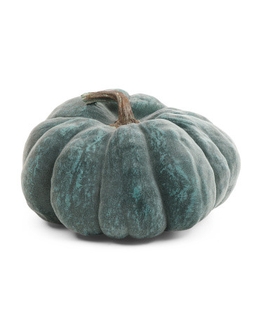 9in Flocked Pumpkin | TJ Maxx