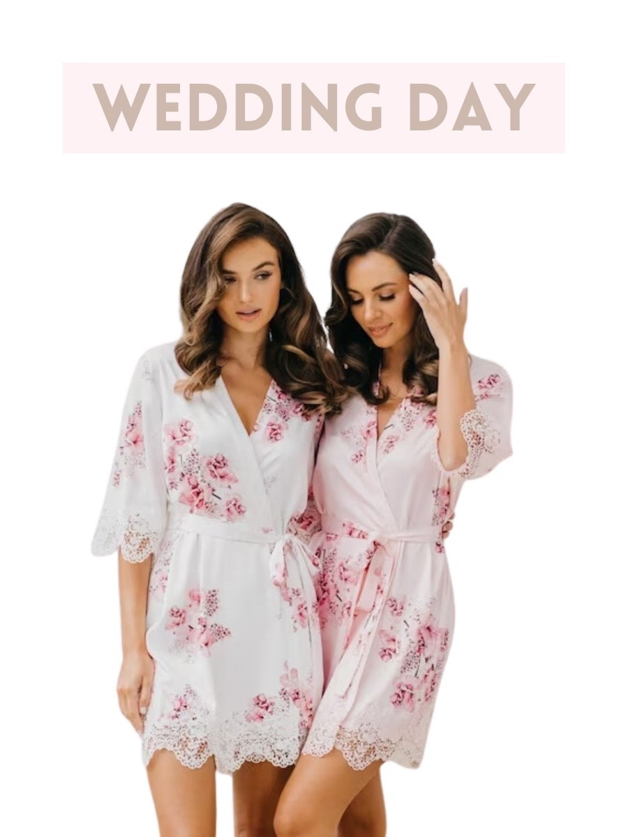Pink bridesmaid proposal. Pink floral bridesmaid robes. Pink floral bridal party robes. Bridesmaid gifts. Pink bridesmaid gifts. Cards for bridesmaids. Getting ready wedding photos. Wedding party gifts. 

#LTKSeasonal #LTKValentine #LTKWedding